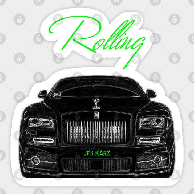 Phantom Rolls Royce Car Rolling Front End Sticker by JFK KARZ